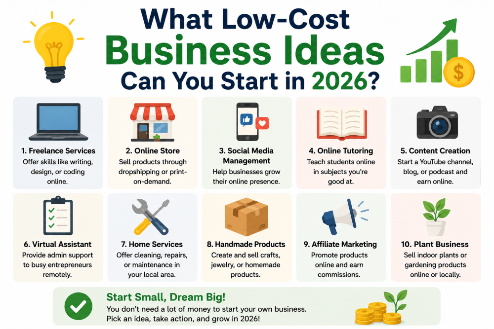 What Low-Cost Business Ideas Can You Start in 2026?