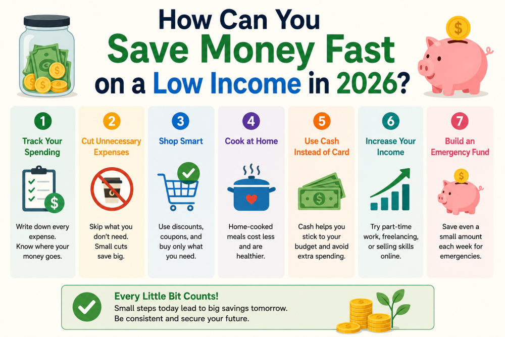 How Can You Save Money Fast on a Low Income in 2026?