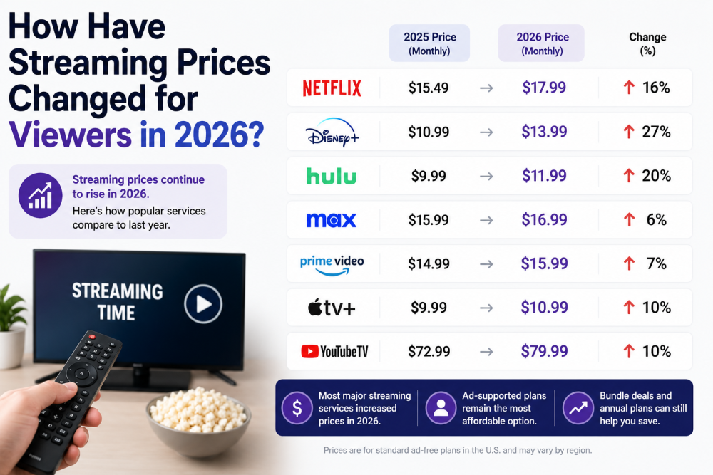 How Have Streaming Prices Changed for Viewers in 2026?