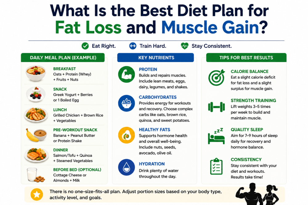 What Is the Best Diet Plan for Fat Loss and Muscle Gain?