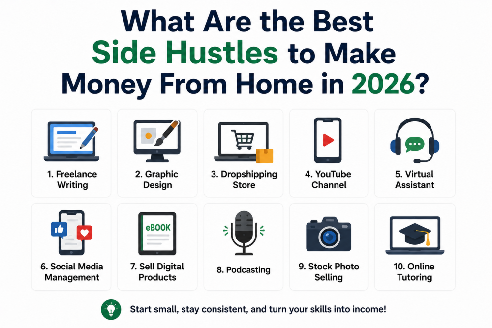 What Are the Best Side Hustles to Make Money From Home in 2026?