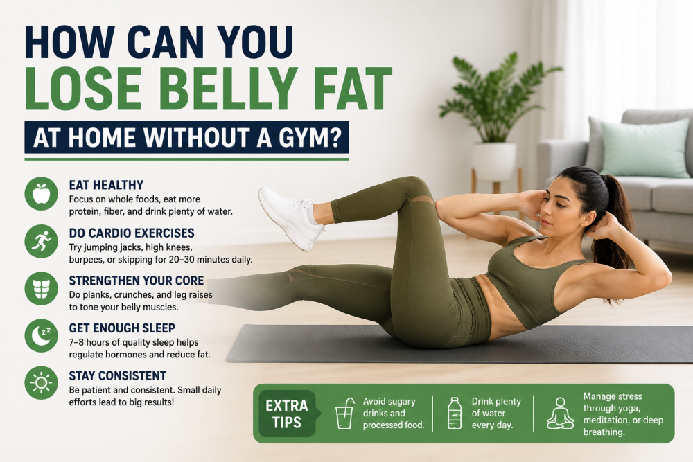 How Can You Lose Belly Fat at Home Without a Gym?