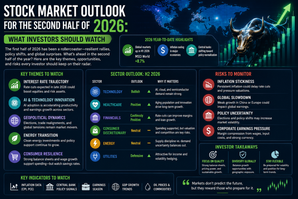 Stock Market Outlook for the Second Half of 2026: What Investors Should Watch