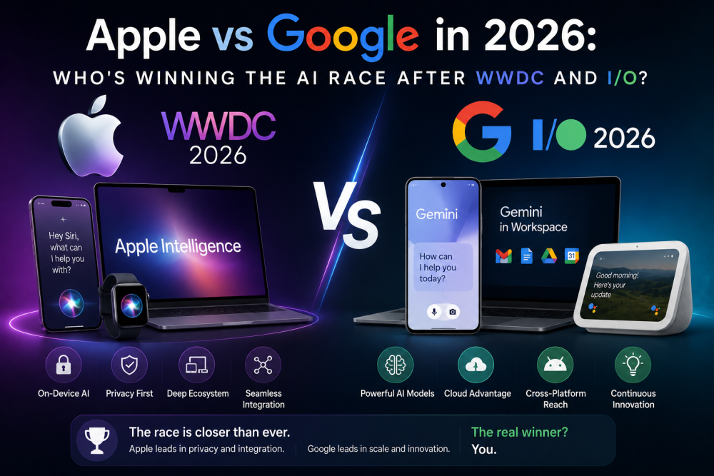 Apple vs Google in 2026: Who's Winning the AI Race After WWDC and I/O?